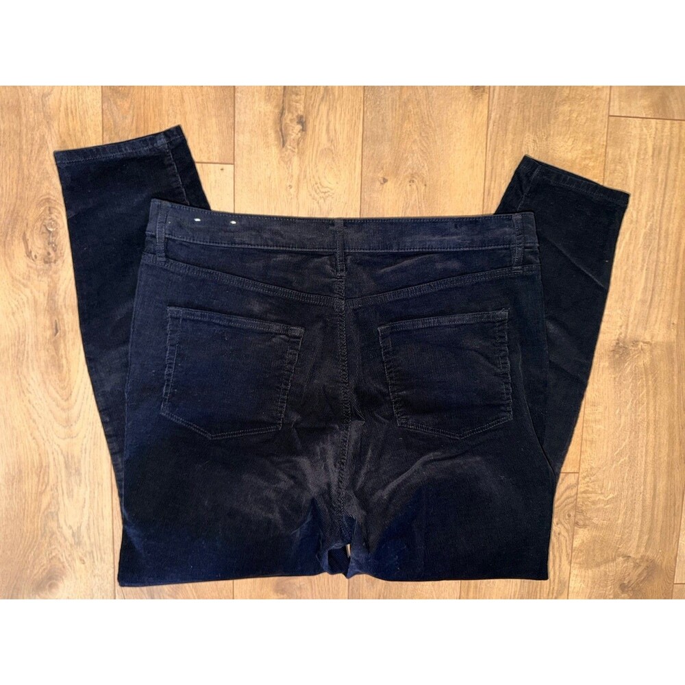 Loft Plus Black Skinny Velour Pants High-Rise Size 16/33 Made And Loved